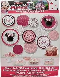 Minnie MoUSe Forever Paper Fan Decoration Kit 17Pc