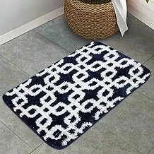 Portico Stockholm Collection Small Bath Mat, Navy Blue/Black, 40X60Cm, 8492511