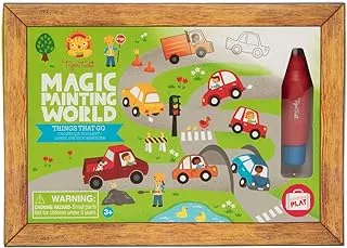 Tiger Tribe Magic Painting World Art Craft 4 Paintings, Water Brush For Kids 5+ Years, Multicolored, 14005