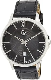 GC Mens Quartz Watch, Analog Display And Leather Strap Y38001G2