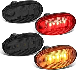 DNA Motoring FENDL-FSD11-SM LED Rear Dually Fender Side Marker Light Lamp Replacement 4Pcs