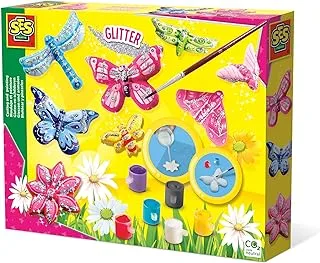 SES Creative Butterfly Glitter Plaster Casting And Painting Kit, Multicolour