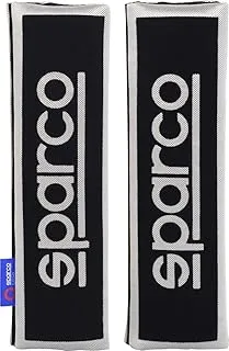 Sparco Safety Belt Pads Set, Black, Opc12120001, Black/Gray, One Size