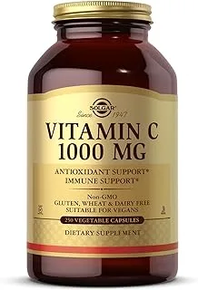 Solgar, Vitamin C, 1000 Mg, 250 Vegetable Capsules