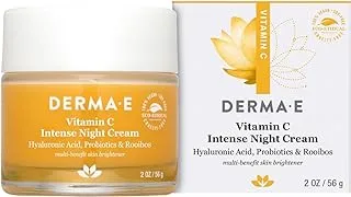 Derma E Vitamin C Intense Night Cream – Brightening And Hydrating Facial Skin Renewing Cream – Anti-Aging Overnight Facial Moisturizer 2 Oz