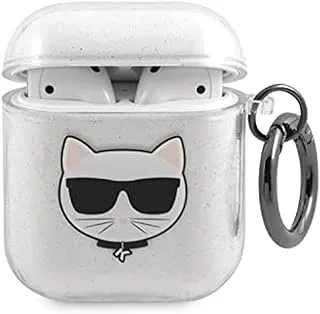 CG Mobile Karl Lagerfeld TPU Choupette Glitter Case for Apple Airpods 3 - Silver