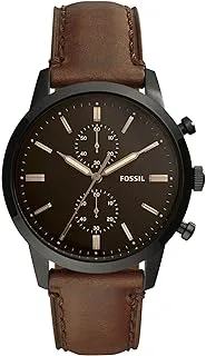 Fossil Mens Quartz Watch, Analog Display and Leather Strap FS5437