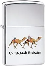 Zippo CI003820 250 Regular High Polish Chrome Camel and Jockey Windproof Lighter