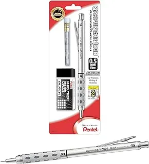 Pentel Graphgear 1000 Mechanical Pencil 0.5mm Premier Drafting Kit With 1 Pencil, 1 Eraser Refill Tube And 1 Eraser (Pg1015Ebp)