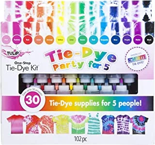 Tulip One-Step Tie-Dye Kit 15-Color Party Kit, Standard, Rainbow