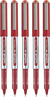 Uniball Eye UB150 Roller Pen (Red Ink, Pack of 5)