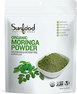 Sunfood Superfoods Moringa Powder Organic, 8 Oz.