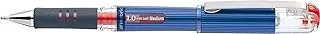 Pentel 1.0mm Tip Hybrid Gel Grip Dx Ultra Smooth Pigment Ink Pen with Chunky Barrel - Red (Pack of 12 )