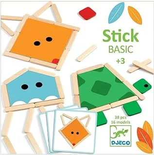 Djeco Stickbasic Wooden Puzzle, 38-Pieces