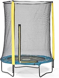 DHQH Plum Minions 4.5Ft Trampoline With Enlosure Yellow/Sky Blue/Black, 30182Ac82