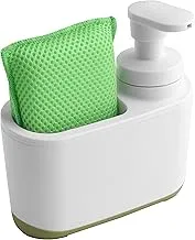 Addis soap dispenser, white/green, 15.5 x 7 x 16 cm, 517217