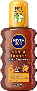 NIVEA SUN Tanning Oil Spray, Carotenne, Vitamine E & Jojoba Oil, SPF 6, 200ml