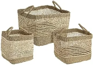 Dubai Garden Centre Seagrass Planter Square Basket, Medium