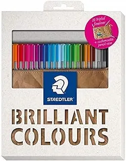 Staedtler Triplus 0.3 mm Fine Liner Pen, Multicolor, 20 Pieces - 334 PCC20