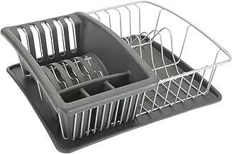 Wenko Washing Basket Aquatex Plus With Drip Tray, Grey/White, 35.6 X 31.2 12.1 cm