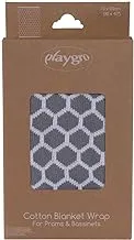 Playgro Cotton Blanket Wrap Honeycomb Grey , Piece Of 1