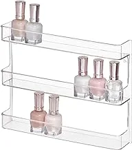 Idesign Clarity Bpa-Free Plastic Wall Mount 3-Shelf Storage Rack - 8.78