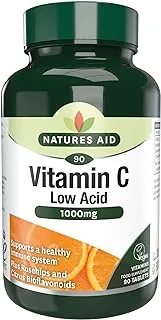 Natures Aid Vitamin C Low Acid 1000mg, 90 Tablets