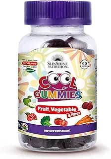 SUNSHINE NUTRITION Cool Gummies Fruit Vegetable & Fiber, 90'S