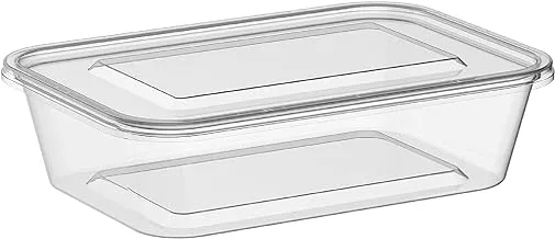 Cosmoplast 500 ml Pack Of 10 Clear Microwave Containers With Clear Lids, Ifcmmwclt50S01Tp, Microwave Container