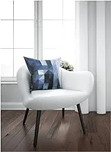 Home Town Digital Print Micro Fibre Geometric Blue CUShion With Filler,45X45Cm