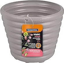 Tramontina Mimmo 1.7 Liters Gray Plastic Plant Pot Holder