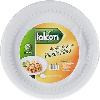 Falcon Plastic Plate 22 Cm M8-25 Pieces