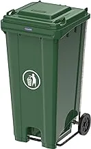 Cosmoplast 120L Industrial Waste Bin with Pedal & Wheels