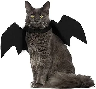 Mumoo Bear Pet Cat Bat Wings For Halloween Party Decoration, Puppy Collar Leads Cosplay Bat Costume,Cute Puppy Cat Dress Up Accessories.