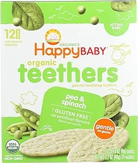 Happy Family Organics Happy Family - USda Organic Stage 1 Baby Food Contains Pea Spinach Soothing Rice Cookies Pack Non Gmo Gulten Free - 48G