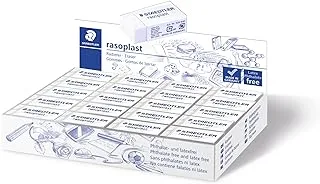 Staedtler Rasoplast High Polymer White Eraser, Box of 40, 526 B40