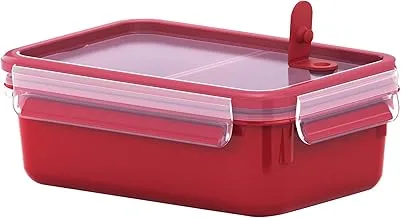 Tefal Master Seal Micro Box 1.0Litre Food Container With Inserts, Red, Plastic, K3102312