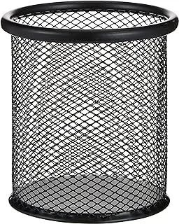 Maxi Mesh Pen And Pencil Holder Metal Office Desk Organizer Black, Pcbl