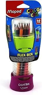 Maped Color'Peps Colored Pencils in Flex Box, Assorted Colors, Pack of 12 (683212)