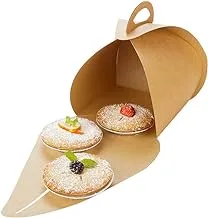 Pastry To Go Box, Cake To Go Box, Pie To Go Box with Handle - Lunch To Go Box - 6.5