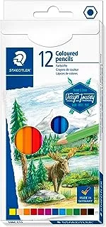 صندوق Staedtler Journey 146C مكون من 12 أقلام رصاص ملونة متنوعة