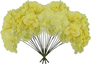 YATAI 4pcs Artificial Flowers Bunch, Hydrangea Silk Flowers Bundle, Realistic, Fade-Resistant Faux Floral Arrangement, Allergy-Free, No Maintenance, Fake Flowers for Home Office Decor Gift, Yellow