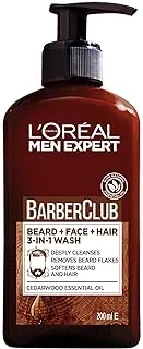 L’Oréal Paris Mass Men Expert Barber Club 3-In-1 Beard, Hair & Face Wash, 200 Ml