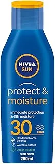 NIVEA SUN Lotion, UVA & UVB Protection, Protect & Moisture, SPF 30, 200ml