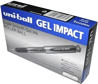 Uniball Gel Impact Gel Pen Blue عبوة من 12 قلم