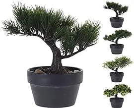 Dubai Garden Centre Artificial Bonsai Tree, 18 cm Height, Green