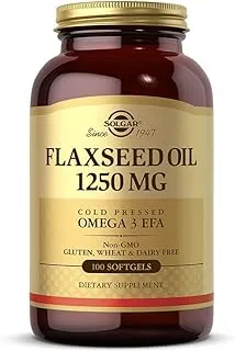 Solgar Flaxseed Oil 1250 Mg, 100 Softgels