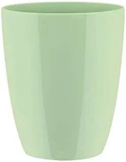 Elho Brussels Diamond Round High Plastic Orchid Flowerpot, 12.5 cm Diameter, Glossy Soft Green