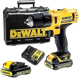 DeWalt 12V 10mm Subcompact Hammer Drill Driver With extra battery, Yellow/Black, DCD716D2-B5, 3 Year Warranty