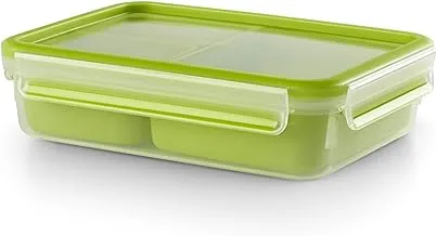 Tefal Masterseal To Go Snack Box 1.2 Litre With 3 Inserts, Green, Plastic, K3100412